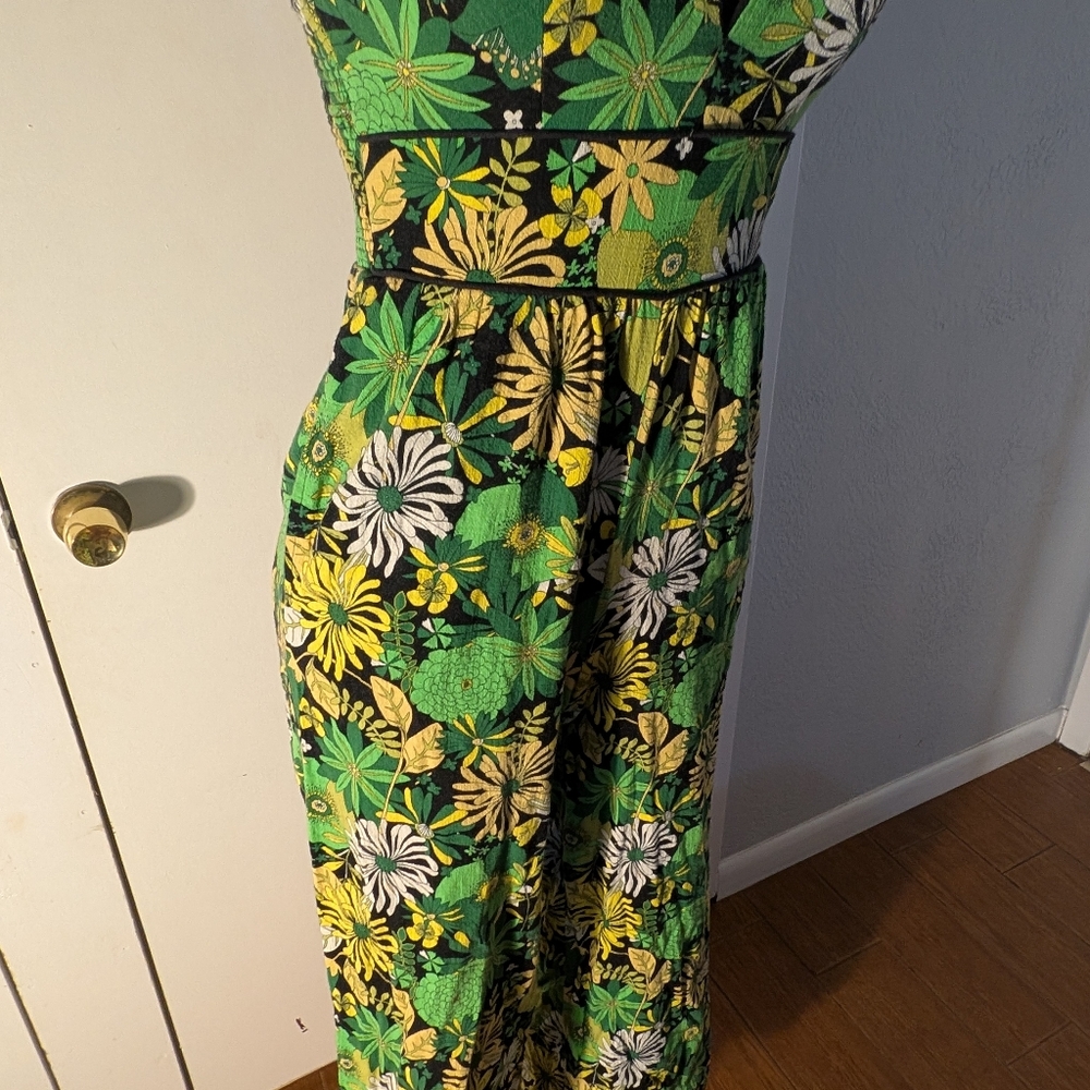 INC International Concepts Green and Yellow Patterned Garment Size XS - Picture 3 of 6